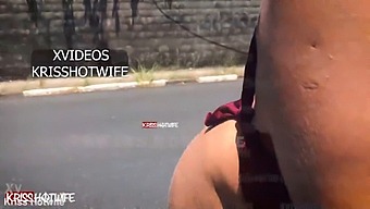 Noel,一个性感的妻子,在巴伊亚州萨尔瓦多的繁华交通中脱下她的生日套装 - 一个节日假期视频