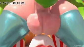 Princess Rosalina Futa Has A Big Ass And Gives A Blowjob In This Animation.